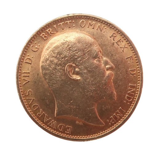 334 - Edward VII (1901-1910) Sovereign 1903 SydneyObverse portrait of King Edward VII facing right legend ... 