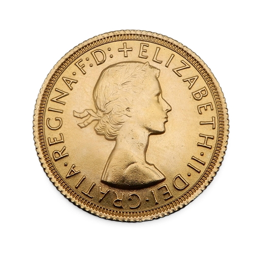 344 - ELIZABETH II (1952-2022) 1 SOVEREIGN 1967Obverse1st portrait of Queen Elizabeth II laureate right le... 