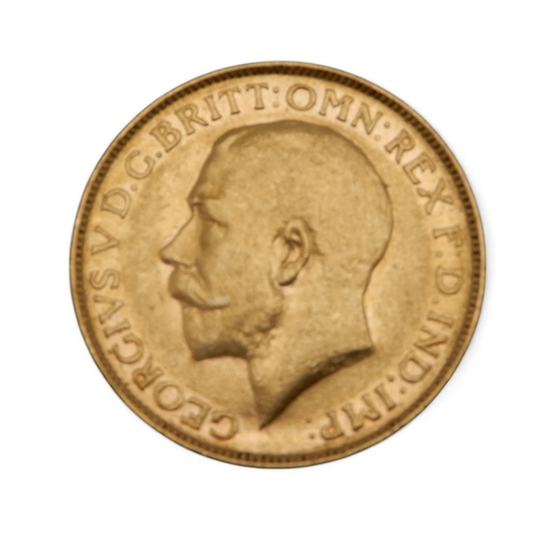 345 - George V (1910-1936) 1 Sovereign 1918 Perth Obversebust of King George V facing left  legend around ... 