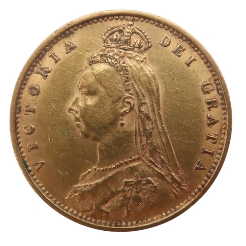 466 - VICTORIA (1837-1901) 1/2 SOVEREIGN 1892ObverseCrowned and veiled Jubilee bust of Queen Victoria left... 