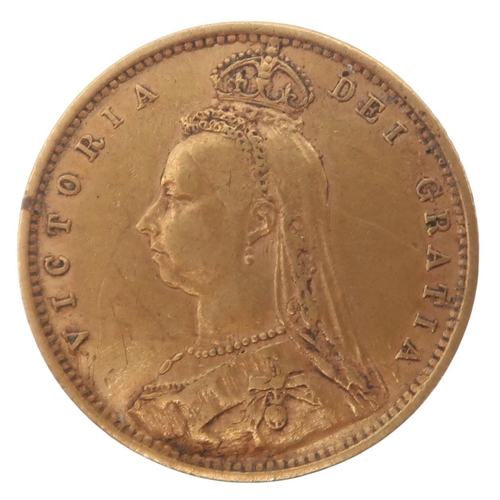 467 - VICTORIA (1837-1901) 1/2 SOVEREIGN 1892ObverseCrowned and veiled Jubilee bust of Queen Victoria left... 