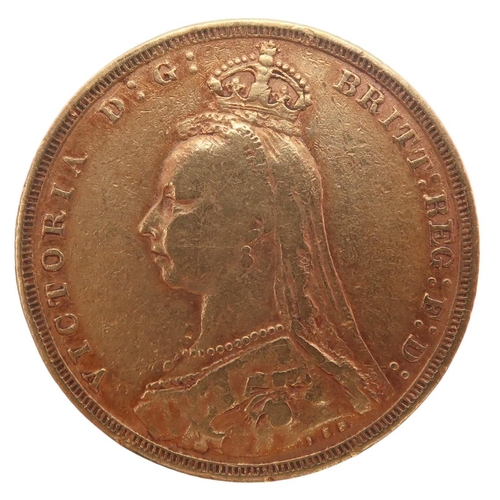 473 - Victoria (1837-1901) 1 Sovereign 1892 Sydney MintObverse the bust of Queen Victoria facing... 