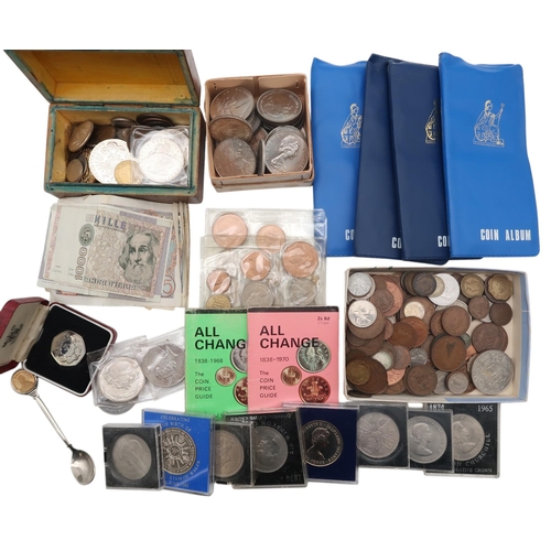 488 - A small worldwide coin and bank note collection