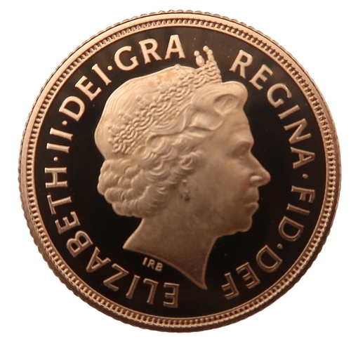 490F - Elizabeth II (1952-2022) 1 Sovereign 2005 ObverseFourth crowned portrait of Queen Elizabet... 