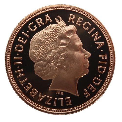 490G - Elizabeth II (1952-2022) 1 Sovereign 2003 ObverseFourth crowned portrait of Queen Elizabet... 