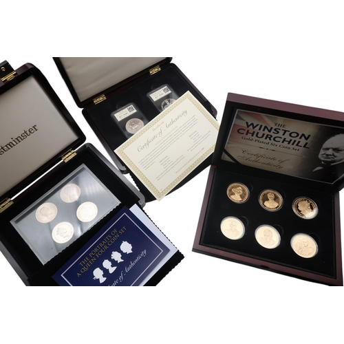 492C - Elizabeth II (1952-2022) a lot comprising various commemorative coins and collector's cases