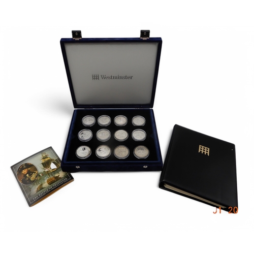 494B - The Battle of Trafalgar 2005 Bicentenary Coin Collection, a set of twenty-four silver proof five pou... 