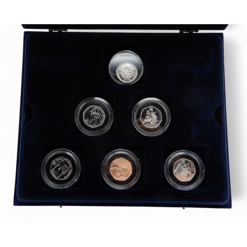 494D - London 2012 Sports Silver 50 Pence Collection,  cased with COA 