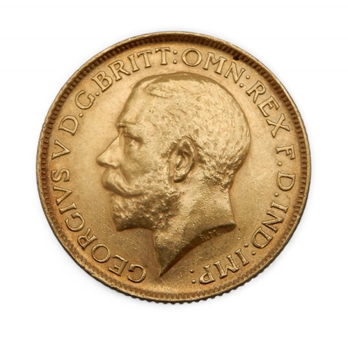 498B - GEORGE V (1910-1936) 1 SOVEREIGN 1912Obverse bust of King George V facing left legend around  GEORGI... 