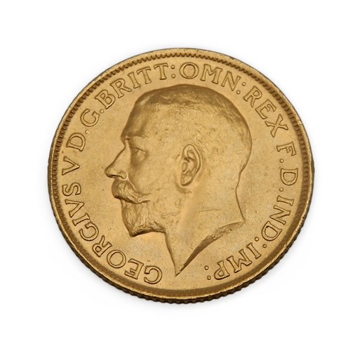 498C - GEORGE V (1910-1936) 1 SOVEREIGN 1914Obverse bust of King George V facing left legend around  GEORGI... 