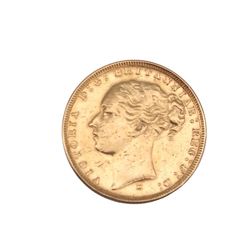 497 - Victoria (1837-1901) 1 Sovereign 1882 MelbourneObverse Queen Victoria's young head VI... 