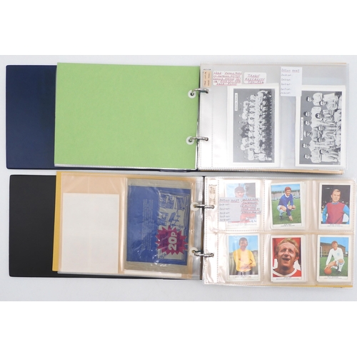 597 - A collection of 1960s and later football collectors cards and related ephemera, to include the Famou... 