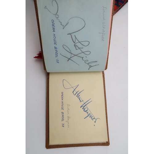 591 - AUTOGRAPHSA tartan bound autograph books containing signatures of early-1930s Scottish footballers, ... 