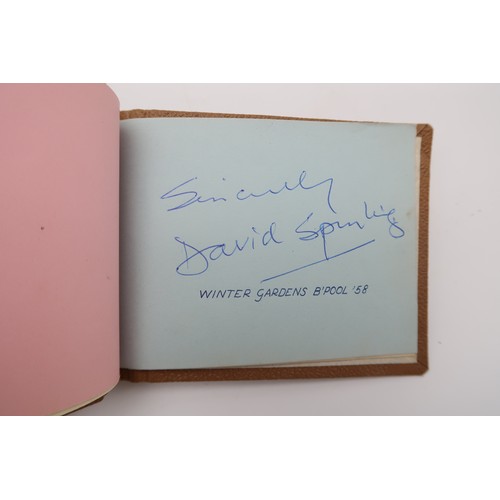 591 - AUTOGRAPHSA tartan bound autograph books containing signatures of early-1930s Scottish footballers, ... 