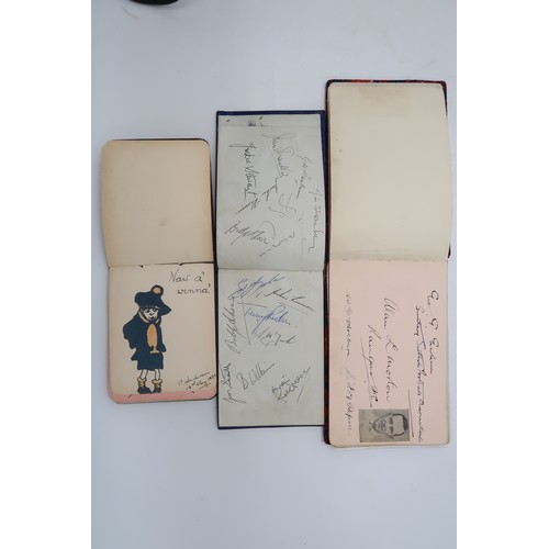 591 - AUTOGRAPHSA tartan bound autograph books containing signatures of early-1930s Scottish footballers, ... 