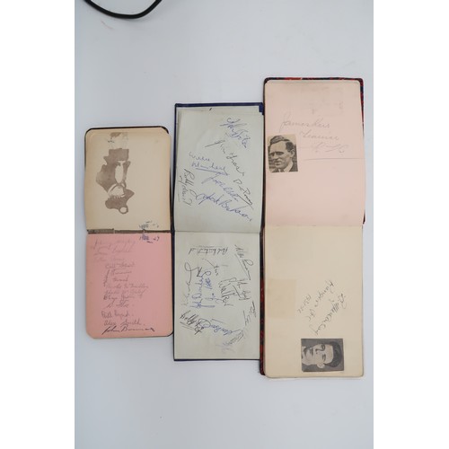 591 - AUTOGRAPHSA tartan bound autograph books containing signatures of early-1930s Scottish footballers, ... 