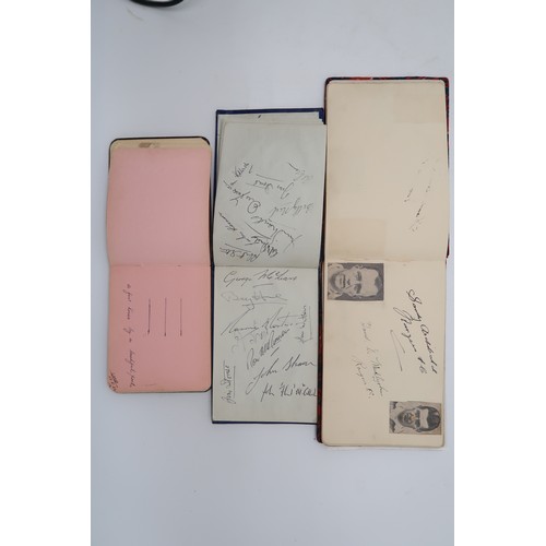 591 - AUTOGRAPHSA tartan bound autograph books containing signatures of early-1930s Scottish footballers, ... 