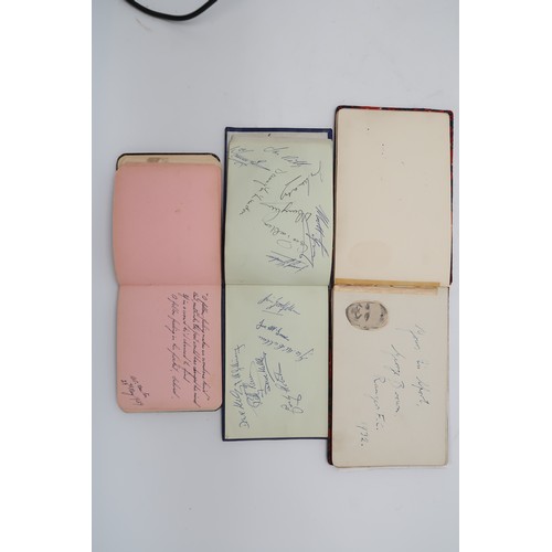 591 - AUTOGRAPHSA tartan bound autograph books containing signatures of early-1930s Scottish footballers, ... 