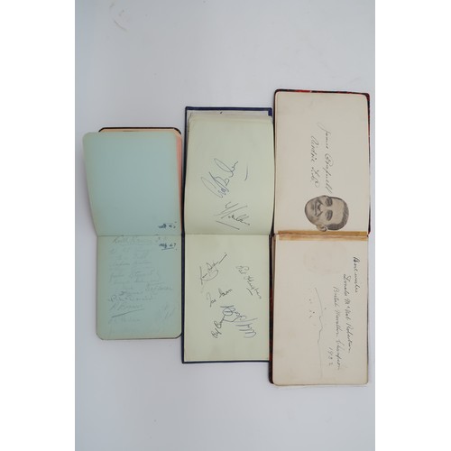 591 - AUTOGRAPHSA tartan bound autograph books containing signatures of early-1930s Scottish footballers, ... 