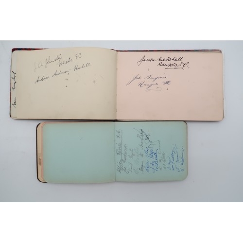 591 - AUTOGRAPHSA tartan bound autograph books containing signatures of early-1930s Scottish footballers, ... 