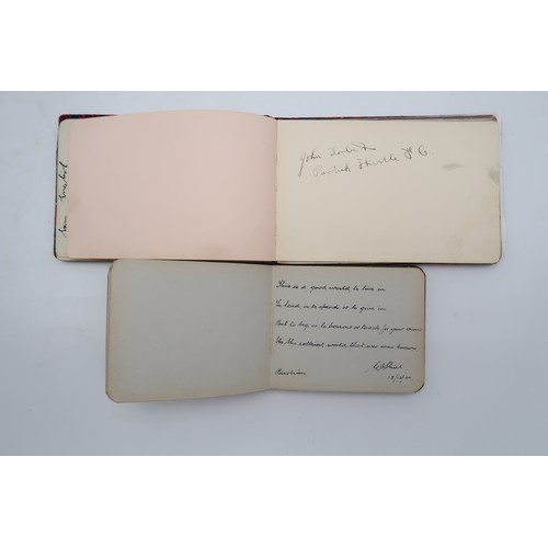 591 - AUTOGRAPHSA tartan bound autograph books containing signatures of early-1930s Scottish footballers, ... 