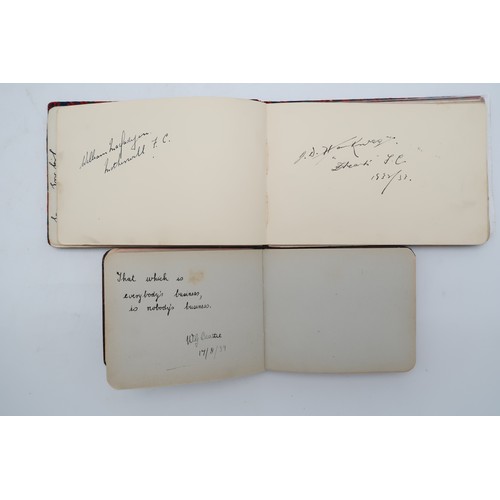 591 - AUTOGRAPHSA tartan bound autograph books containing signatures of early-1930s Scottish footballers, ... 