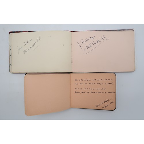 591 - AUTOGRAPHSA tartan bound autograph books containing signatures of early-1930s Scottish footballers, ... 