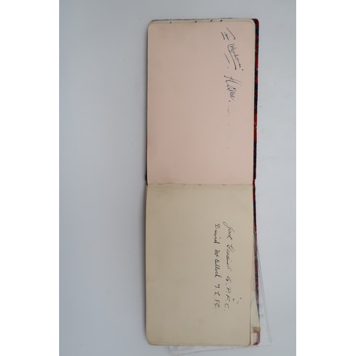 591 - AUTOGRAPHSA tartan bound autograph books containing signatures of early-1930s Scottish footballers, ... 