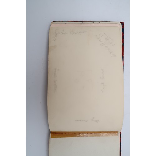 591 - AUTOGRAPHSA tartan bound autograph books containing signatures of early-1930s Scottish footballers, ... 