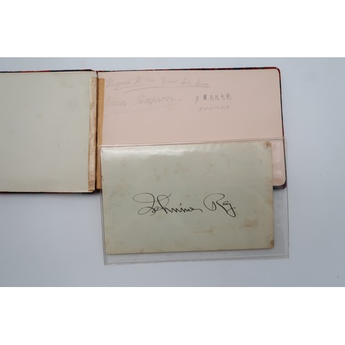 591 - AUTOGRAPHSA tartan bound autograph books containing signatures of early-1930s Scottish footballers, ... 