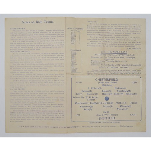 595 - Historic sporting ephemera, comprising a 1914 Nottingham Forest F.C. 