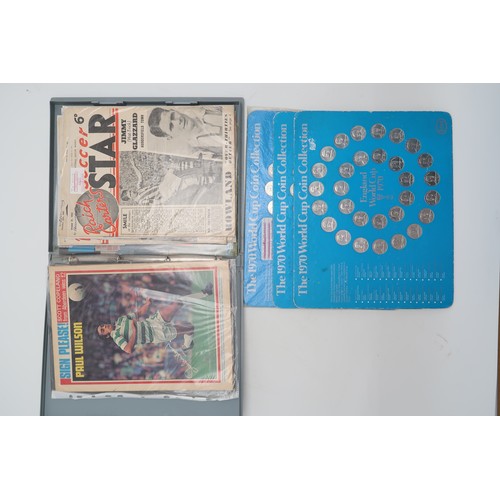 596 - A mixed selection of football ephemera, including a Chelsea vs. Sheffield Wednesday 1966 FA Challeng... 