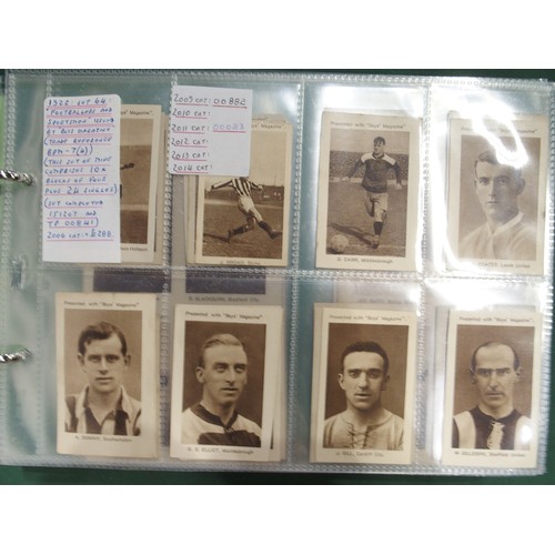 592 - Early-20th century football cigarette/collectors' cards, comprising the 