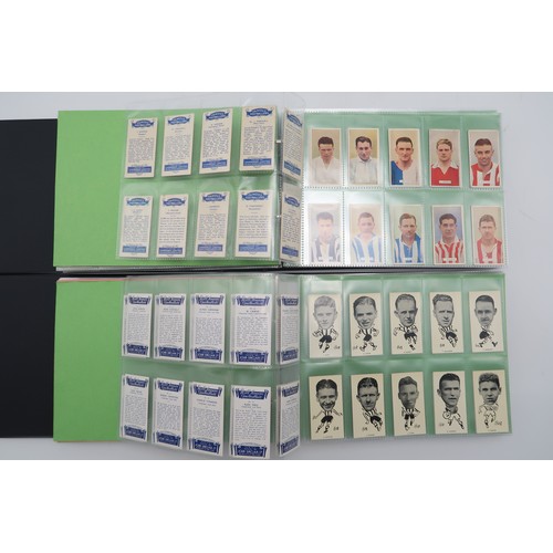 600 - Four albums of football cigarette/collectors' cards, comprising Gallagher Ltd.'s Footballers in Acti... 