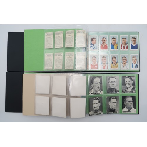 600 - Four albums of football cigarette/collectors' cards, comprising Gallagher Ltd.'s Footballers in Acti... 