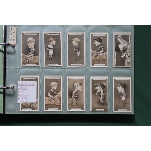 593 - A mixed collection of cigarette/collectors' cards, housed in folders, to include The Wills Portraits... 