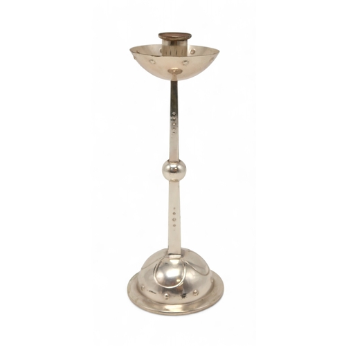 2150 - A PAIR OF WMF CANDLESTICKSsilver plated, with domed bases, stamped marks to base, 27cm high... 