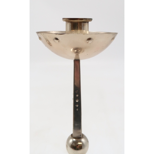 2150 - A PAIR OF WMF CANDLESTICKSsilver plated, with domed bases, stamped marks to base, 27cm high... 