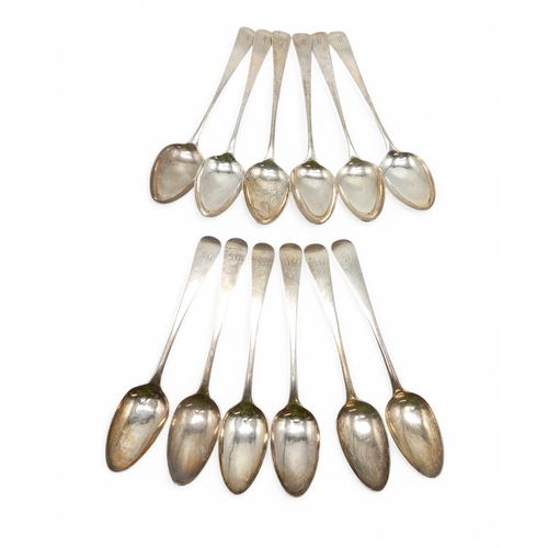 2356 - A SET OF SIX GEORGE III SCOTTISH SILVER TABLESPOONSby Robert Wilson, Edinburgh 1798, in the Old Engl... 