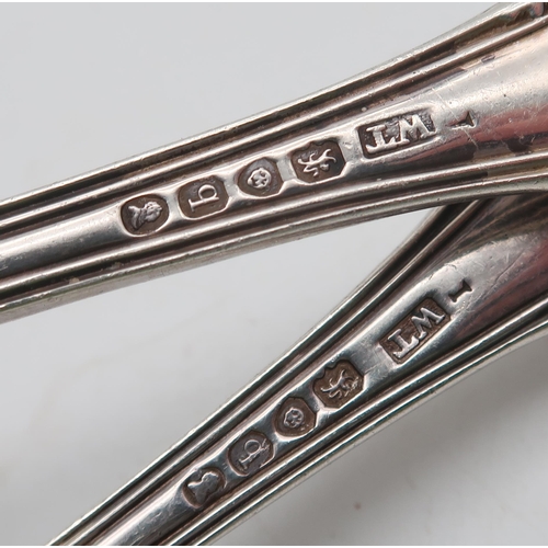 306 - A pair of William IV silver tablespoons, by William Theobalds, London 1831, in the thread and shell ... 