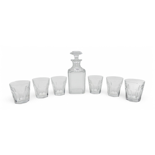 152 - A Baccarat Harcourt whisky decanter and six tumblers