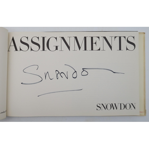 401 - Armstrong-Jones (Anthony), 1st Earl Snowdon AssignmentsSnowdon, 1972, signed by Snowdon to title, wi... 