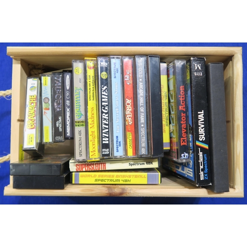 462 - Sinclair ZX Spectrum game cassettes, to include Gauntlet, Moonlight Madness, World Series Basketball... 