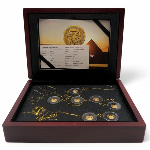 350 - The 7 Wonders Of The Ancient World Gold Coin Collection 2018A limited edition gold proof s... 