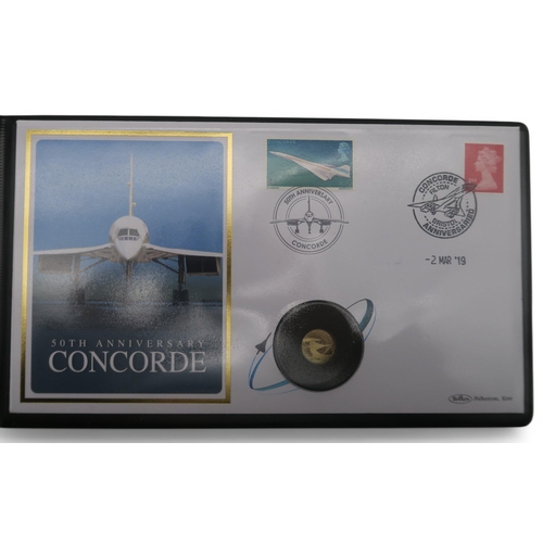 357 - A Jubilee Mint 50th Anniversary of Concorde 9 ct gold coin first day cover, 2 Mar 2019 Obverse ... 