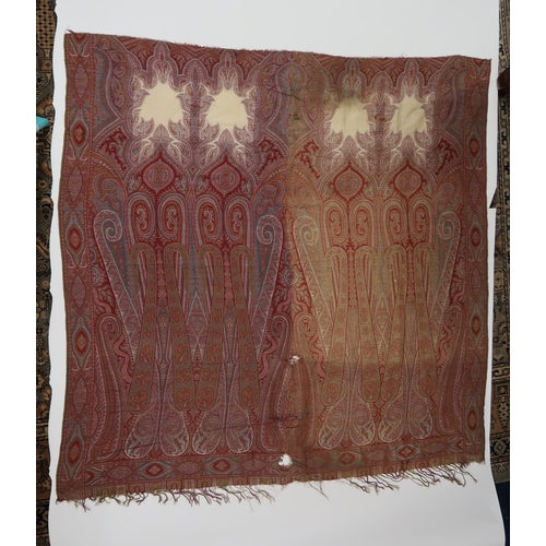 6003 - *PLEASE NOTE THAT THE PHOTOS HAVE BEEN AMENDED* Three late 19th century Paisley shawls, together wit... 