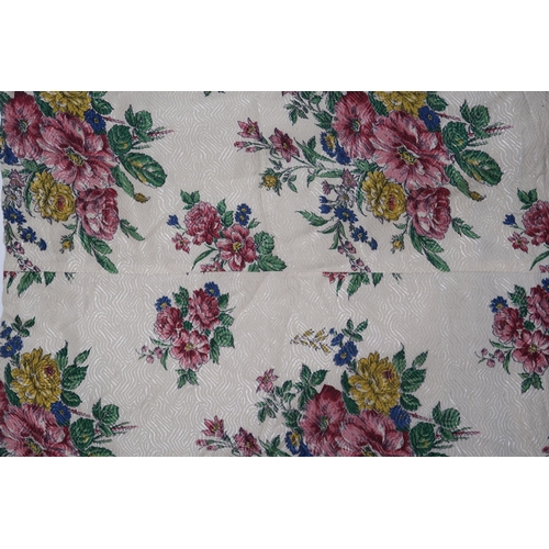 6009 - Assorted quilts including a pink peony example with green reverse, hand stitched decoration, 176cm x... 