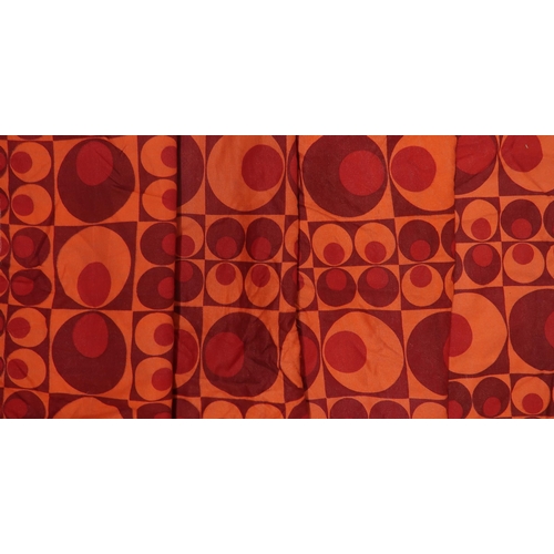 6017 - A collection of retro curtains, mainly in orange