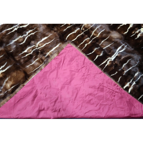 6107 - A Skunk fur throw, 88cm x 170cm