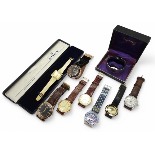 897 - An Accurist ladies watch, with an extra link and box, together with a collection of wristwatches, in... 